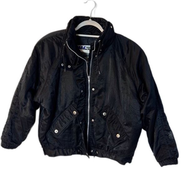 NILS Vintage 90s Ski Snow Jacket Black Size 8 - Picture 3 of 10